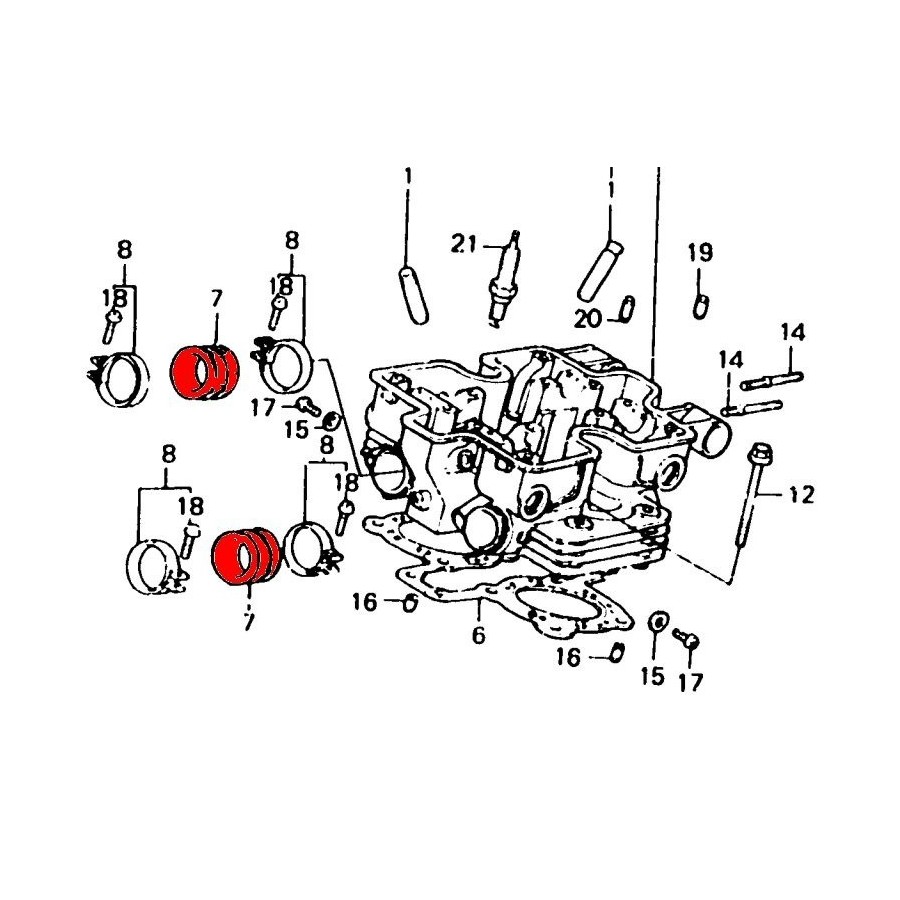 Pipe admission (x1) - VF1000F, VF1000R 16212-MB6-010