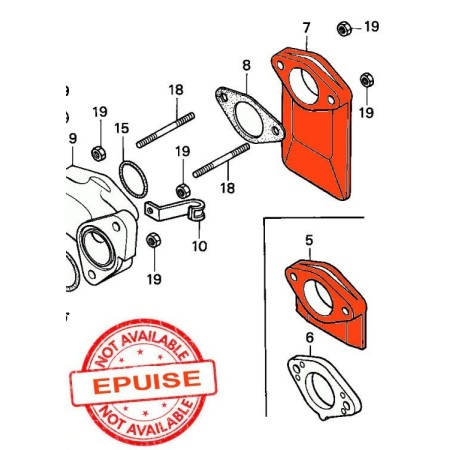 Carburateur - Protection chaleur - Carburateur - CM125C 16212-402-000