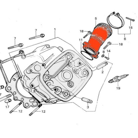 Pipe Admission - Gauche - CX650C - CX650E - GL650 16221-ME2-000