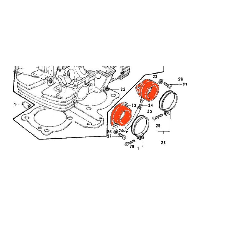 Pipe admission - Z750b - (x1) - N'est plus disponible 16212-160-650