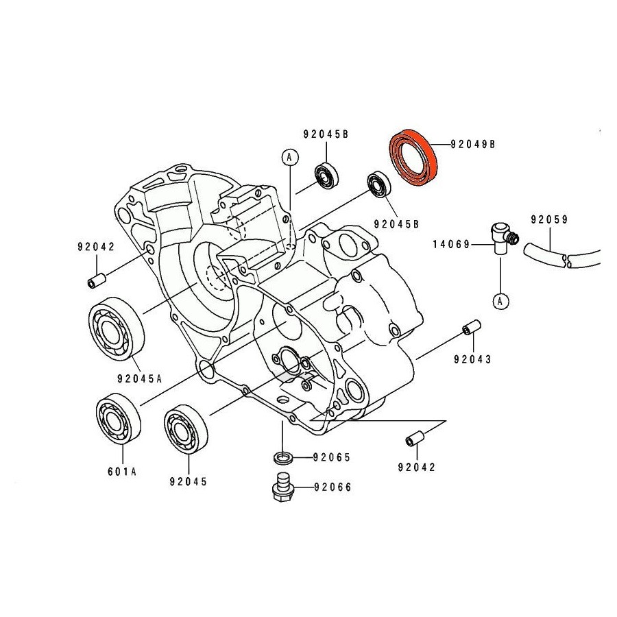 Moteur - Joint a levre - 92049-1257 - 20x37x6.5 91302-491-257