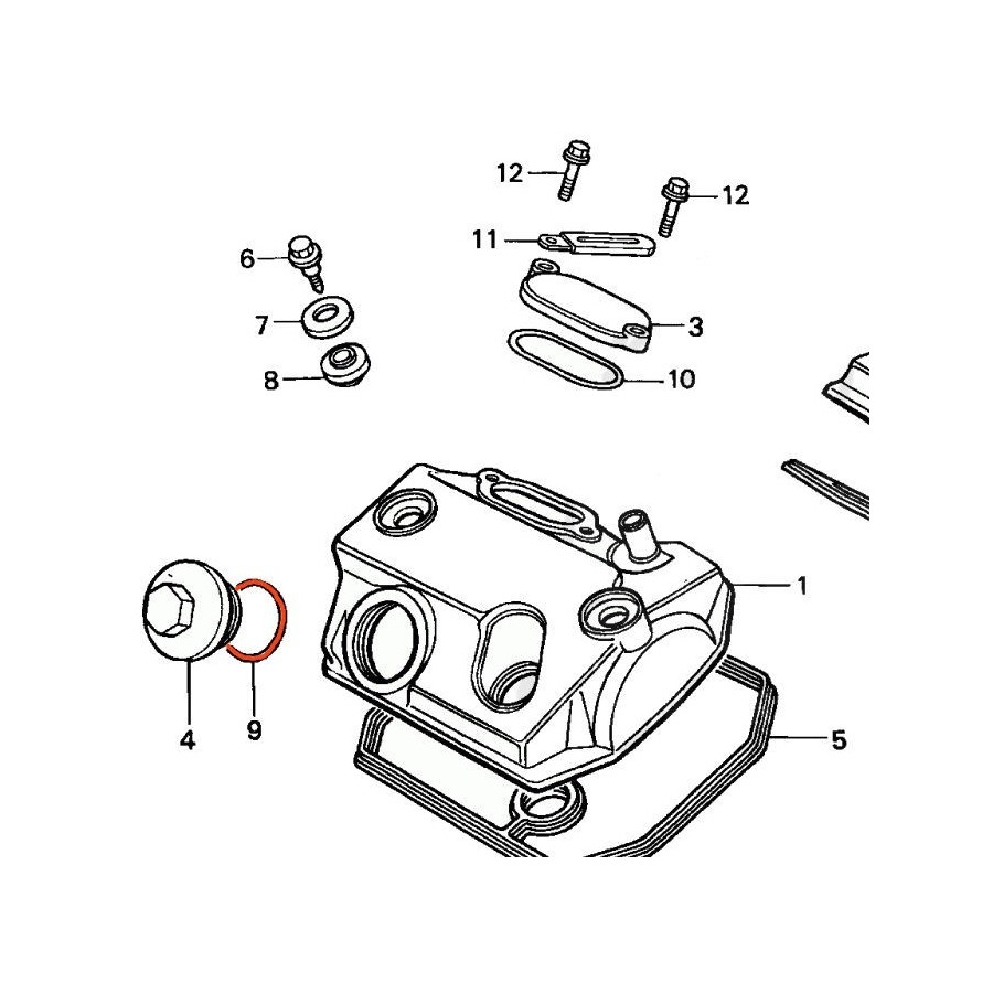 Moteur - Joint torique - 44.00 x3.00 mm - XL600V - VT600/750 - XL60...