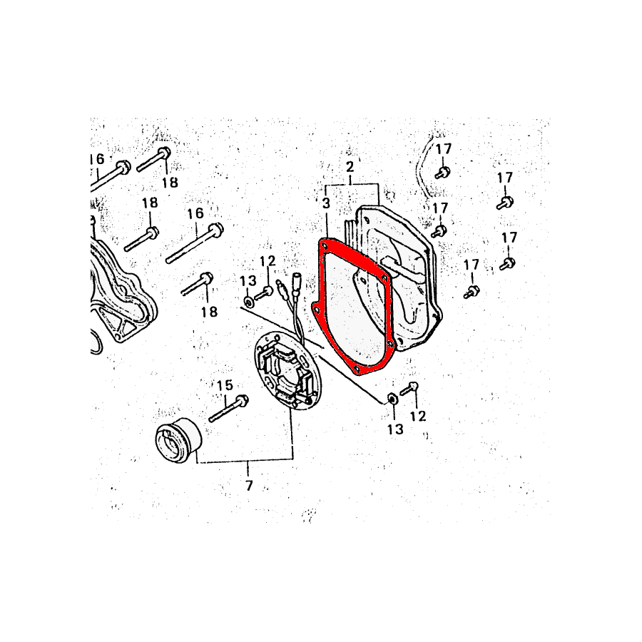 Moteur - Carter - generateur impulsion - Joint - CX400 - CX500 / CX...