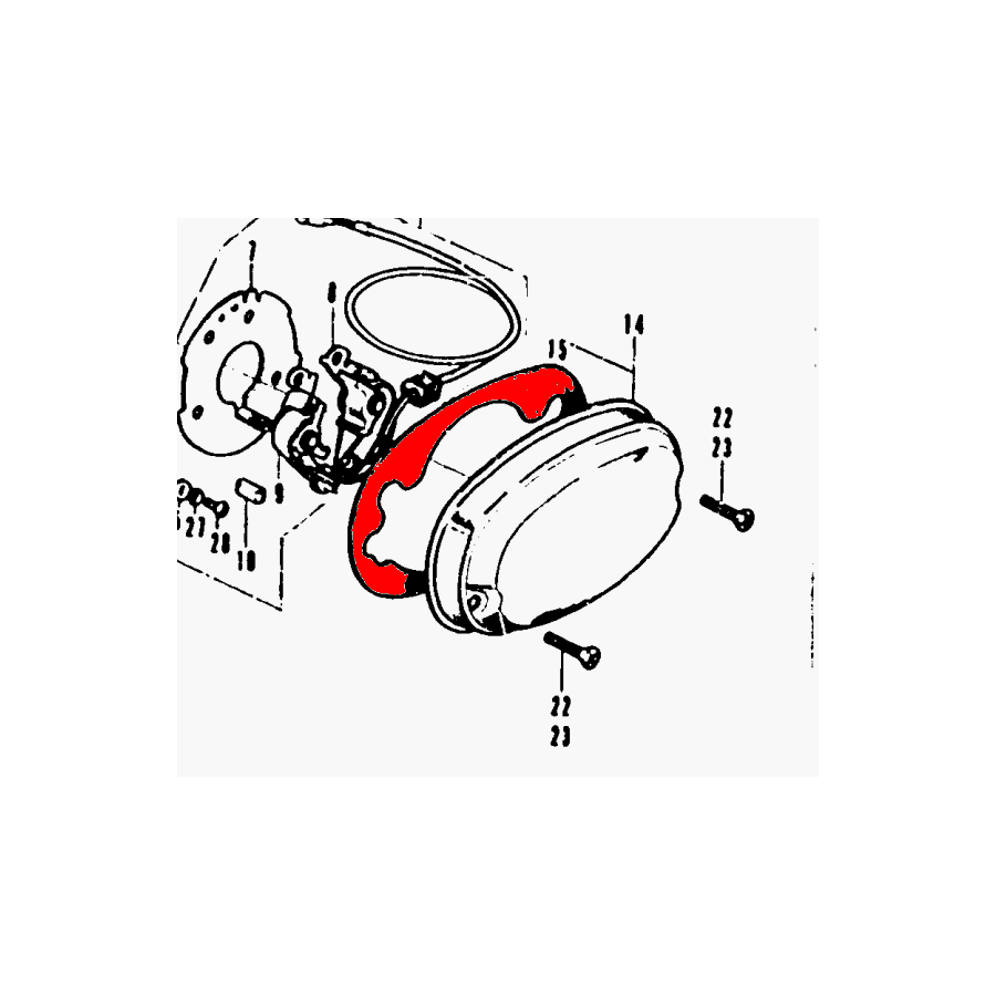 Allumage - joint de carter - CB250K - CB350K 30372-286-320