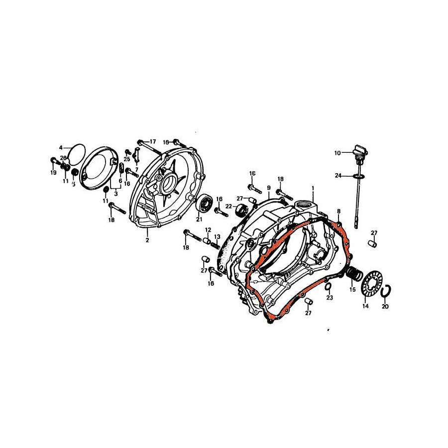 Moteur - Joint de carter - centre 11393-417-000