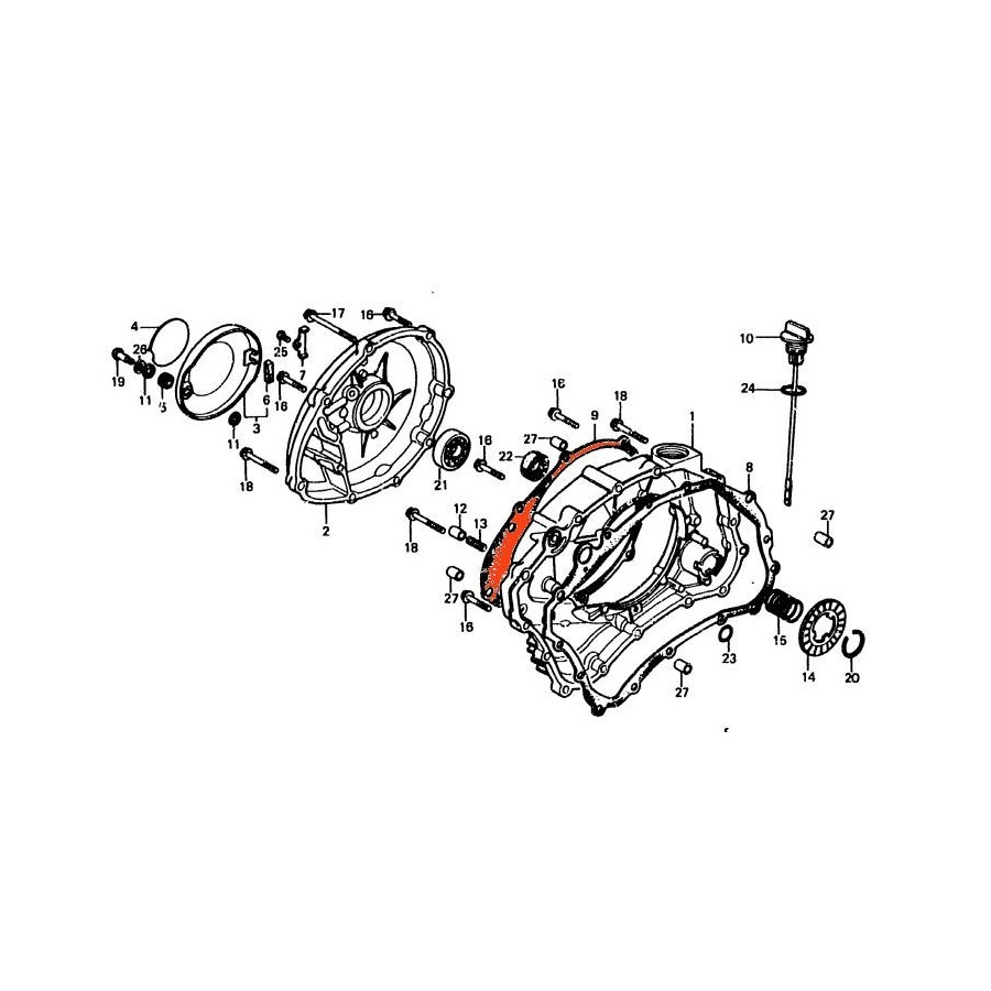 Moteur - Joint de carter - droit 11394-417-000