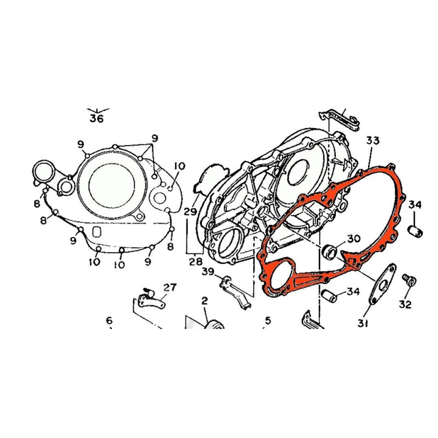 Carter Droit - Joint - XV750 - XV1000 - XV1100 11394-4X7-15462-00