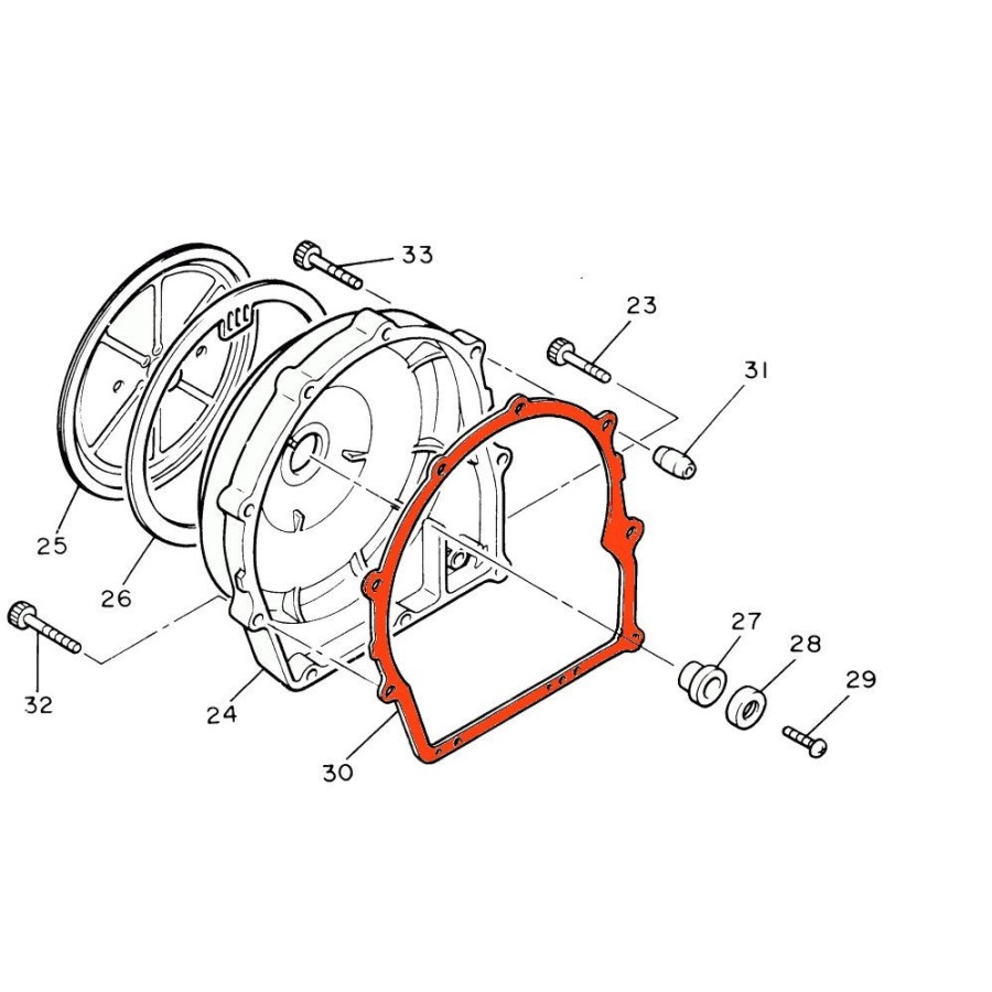 Moteur - Carter droit, joint - V-Max - 1200 - 3JP15-46201 11396-546...