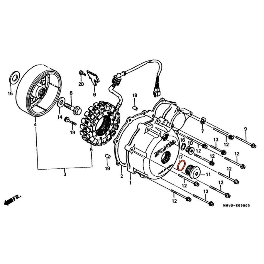 Moteur - Carter alternateur - Joint de Bouchon - M30 91356-425-003