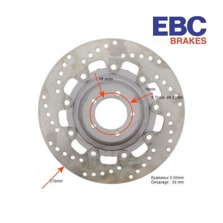 Frein - Disque - EBC - Avant Droit - 45251-1036-R