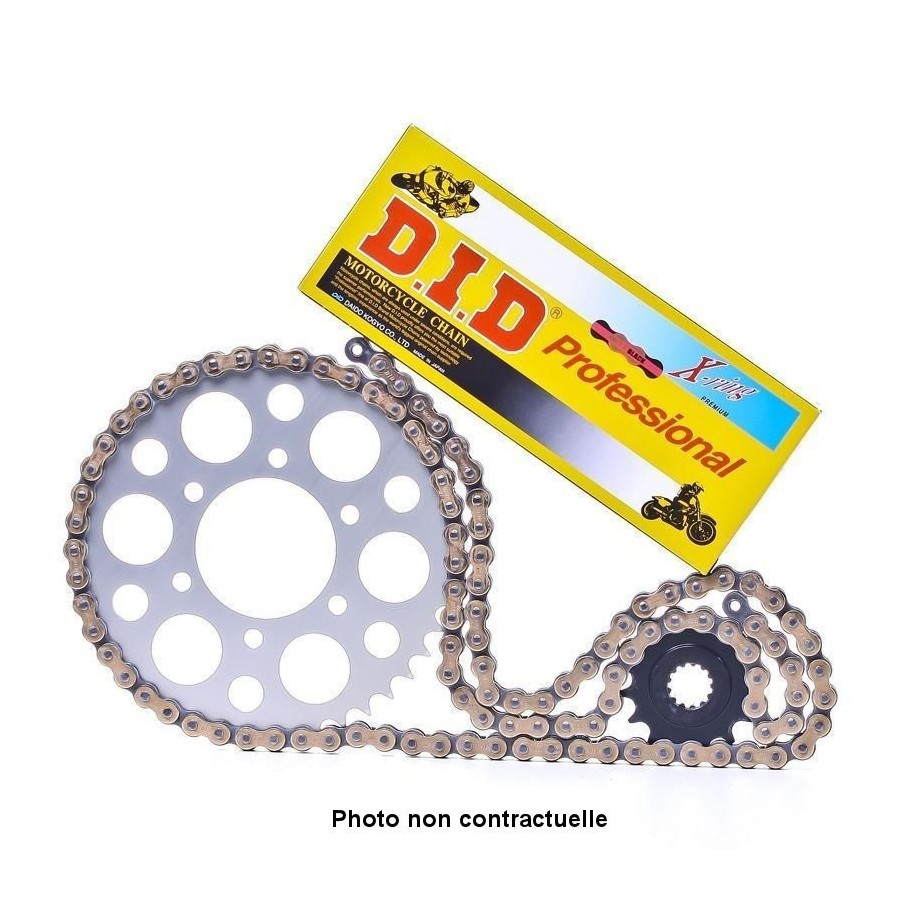 Transmission - Kit Chaine DID VX3 - 520-108-15-47 - Noir/Or - NX650...