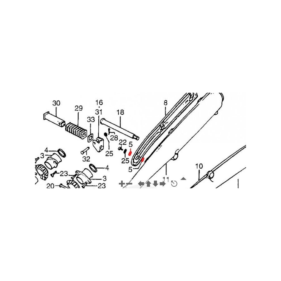 Echappement - Rondelle de protection - fixation 18292-167-890