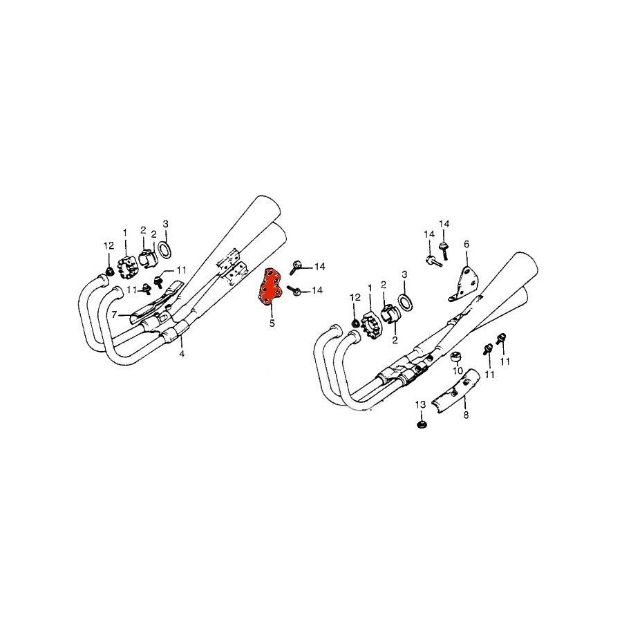 Echappement - Support de fixation - CB750 C - Droit - N'est plus di...