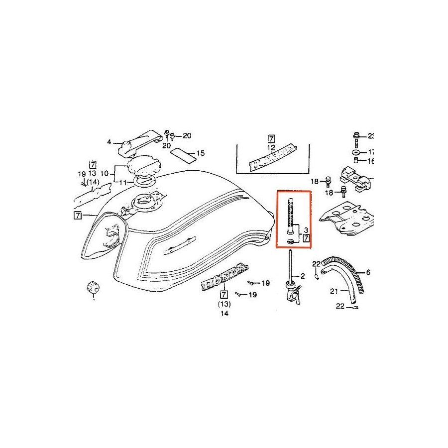 Robinet de réservoir - 16950-385-000 - Filtre de reservoir 16952-44...