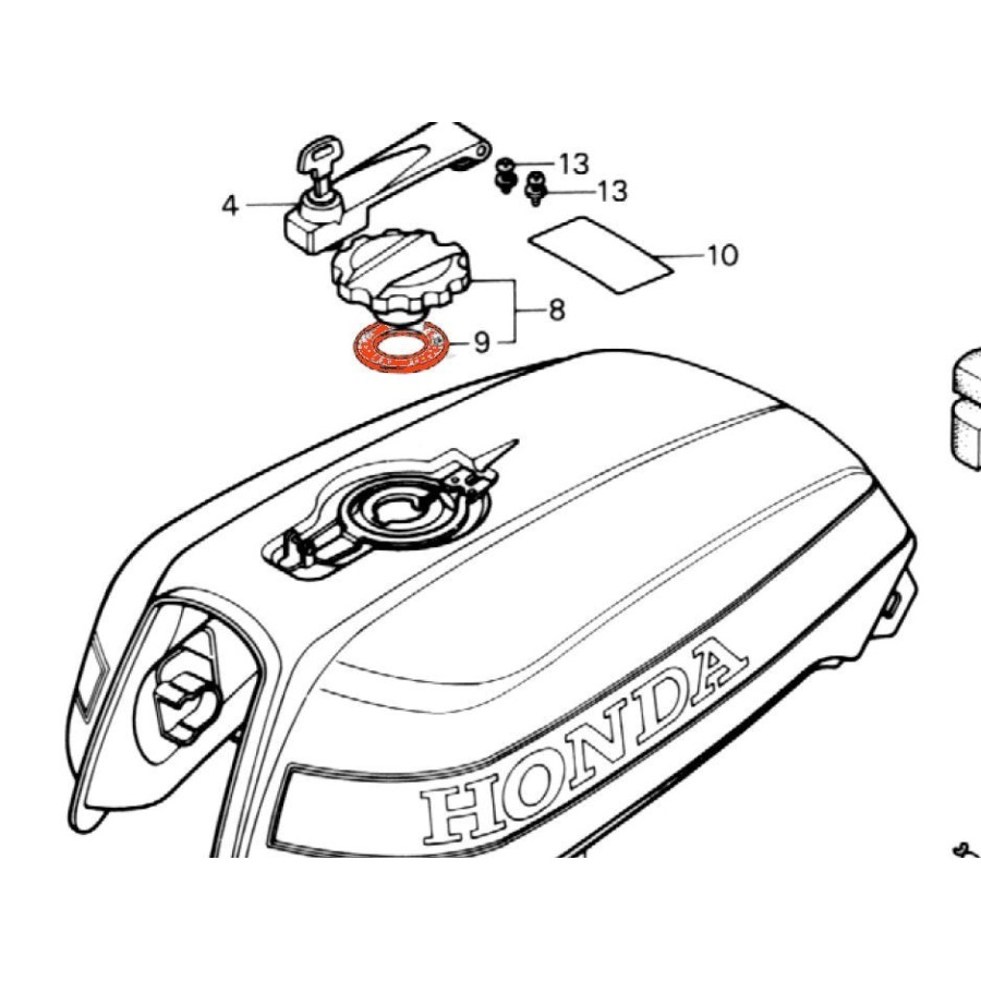 Reservoir - Joint de Bouchon - CB250N - CB400N CB750 - CB900 - CB11...