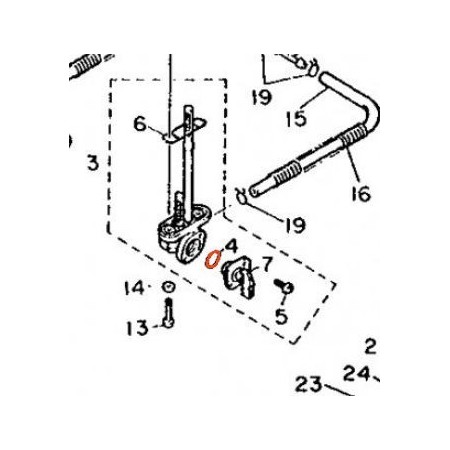 Robinet - joint de rotation robinet - 3AJ-24534-01 - XT600z - .... ...