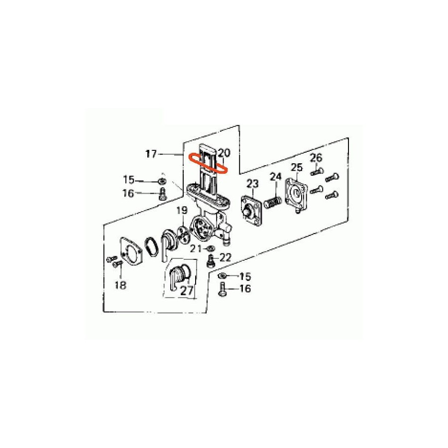 Robinet essence - Kawasaki - joint de fixation - 51039-010 16956-03...