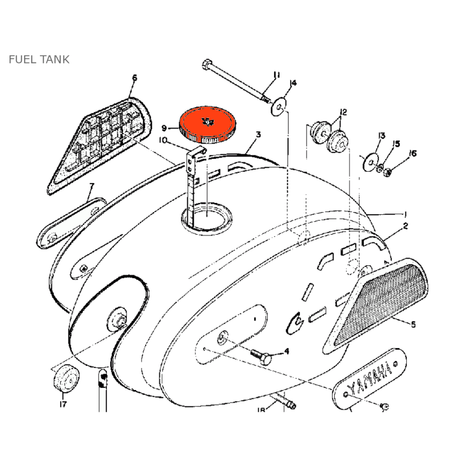 Reservoir - Bouchon - 137-24610-00 - Yamaha - YR3 17620-461-000