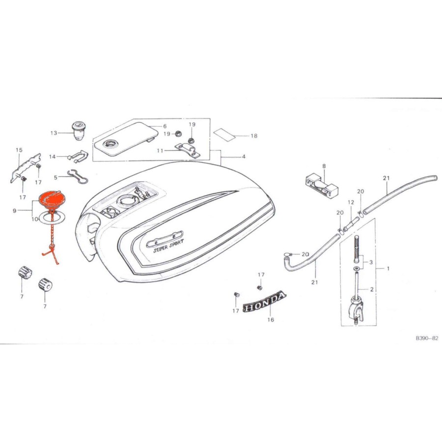 Reservoir - Bouchon - N'est plus disponible 17620-399-000