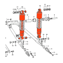 Amortisseur - 335mm - Kawasaki Z900 - Z1R - 45014-107 99890-705-574