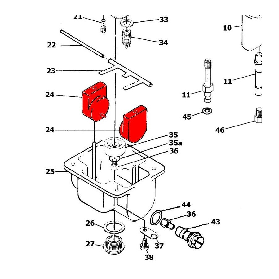 VM34/61 - Flotteur de carburateur - (x1) 16013-034-061