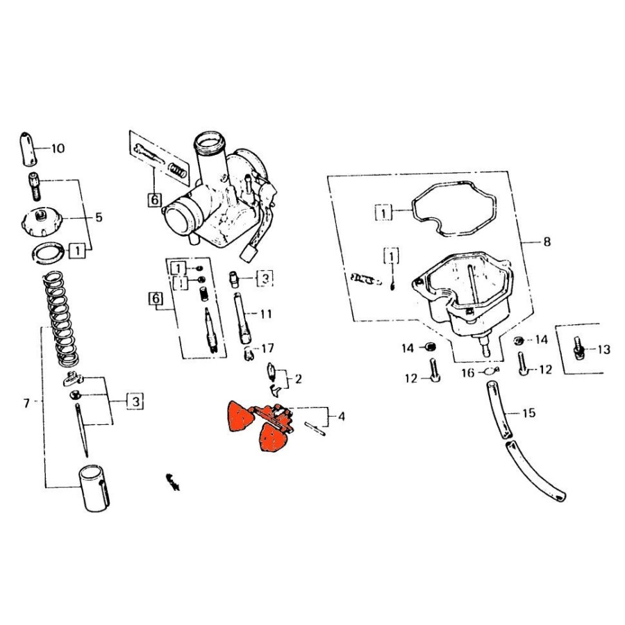 Carburateur - flotteur - CB125 J/N 16013-324-680