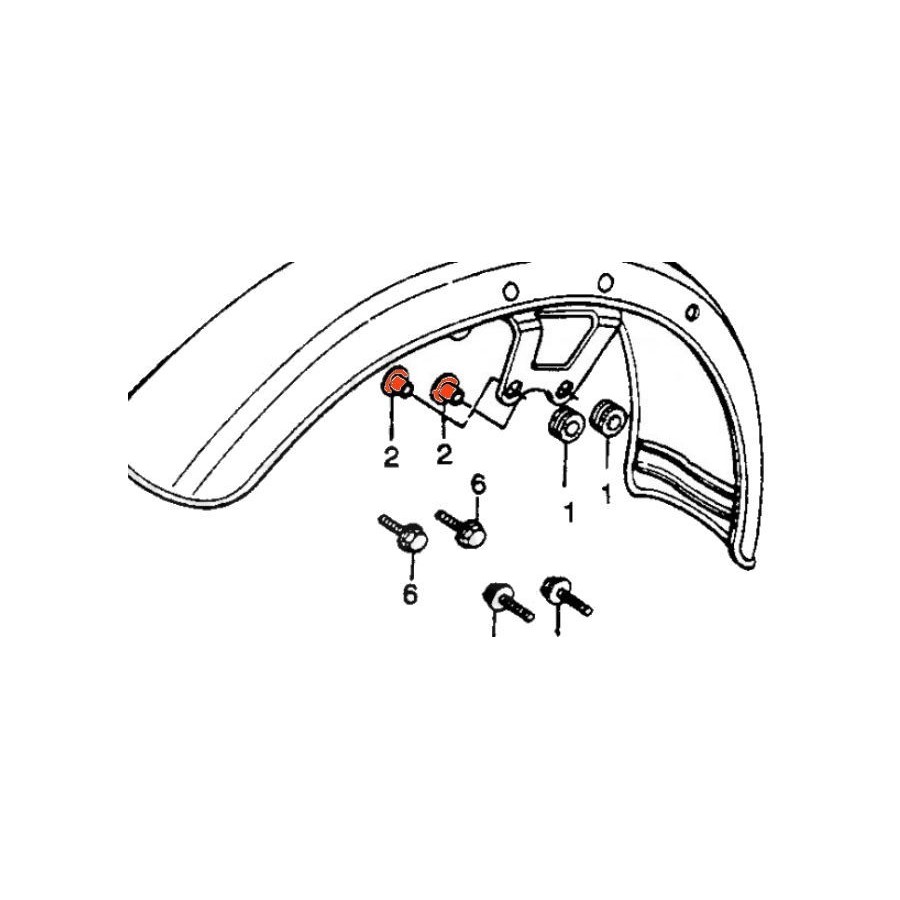 Garde Boue - Avant - (x1) - Rondelle de centrage 40514-310-000