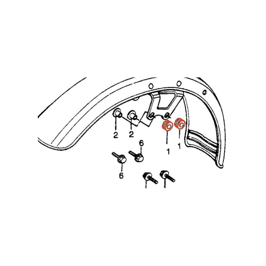 Garde Boue - Avant - (x1) - Caoutchouc 40513-310-000