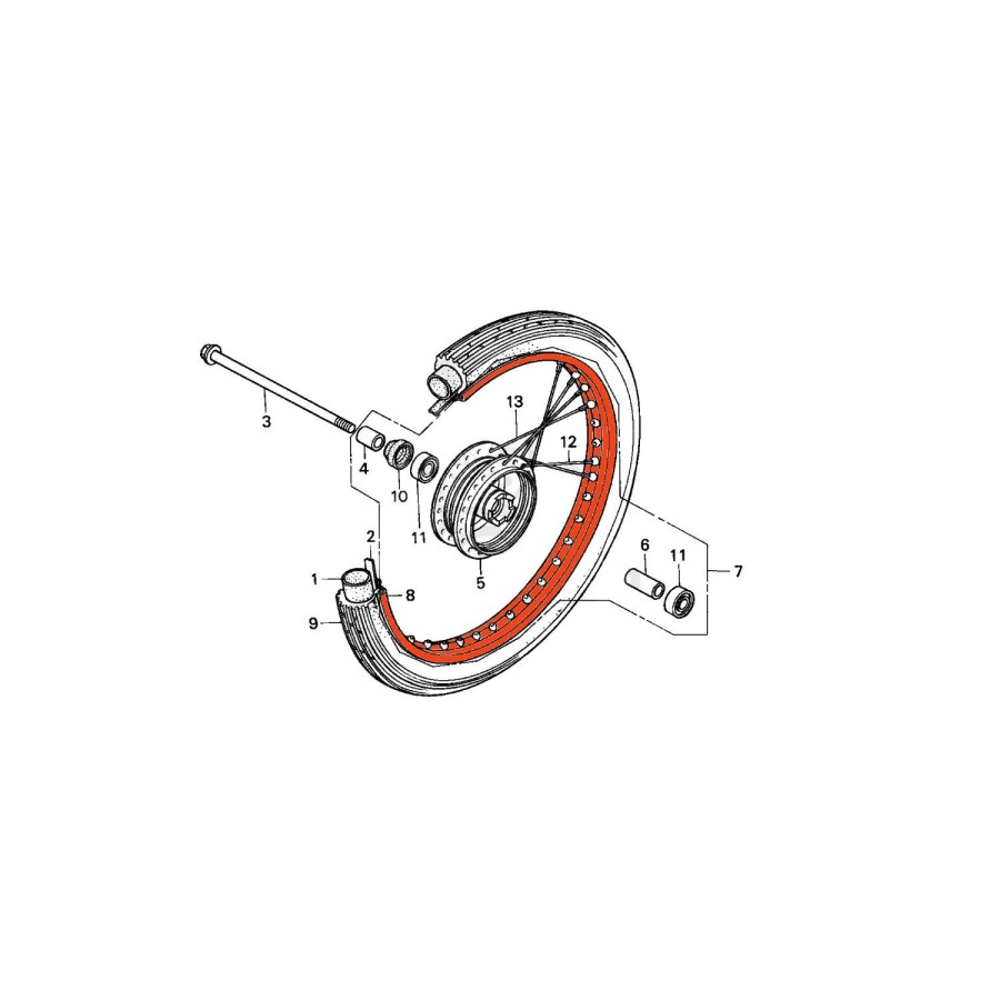 Roue - Avant - Cerclage -  44701-KY0-981