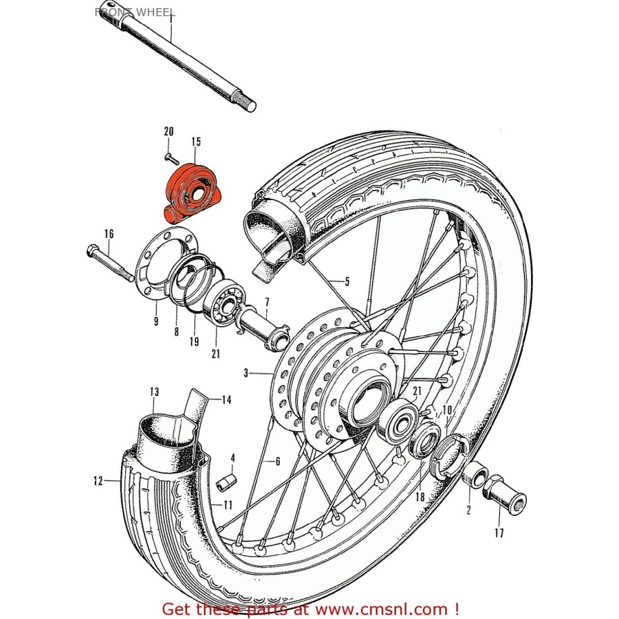 Roue - Mecanisme de compteur - CB750 K Four 44800-300-020