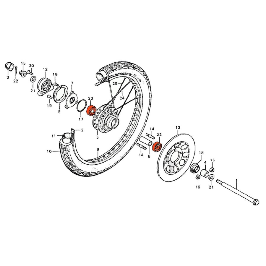 Roue - Avant - Roulement - 6301-2RSC3 - SKF 00061-6301-2RS