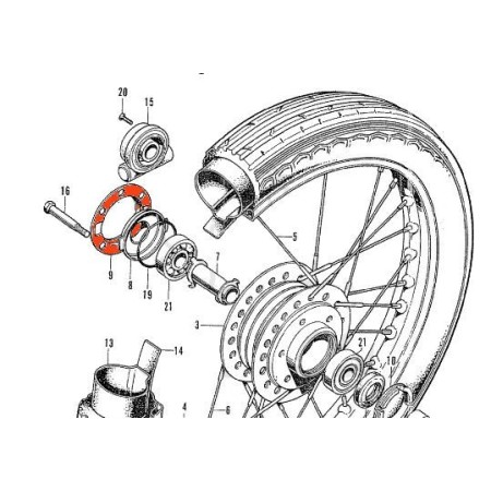 Roue Avant - Retenue de mecanisme 44642-300-010