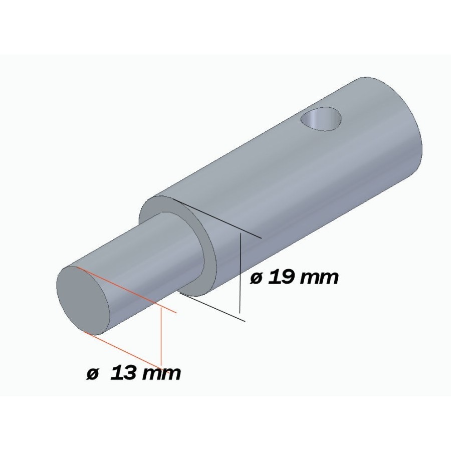 Bequille - roue avant - JMP - Adaptateur de fourche - 13 mm 99701-2...