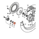 Roue avant - entraineur de compteur - XL600V - XRV750 44806-MV1-003