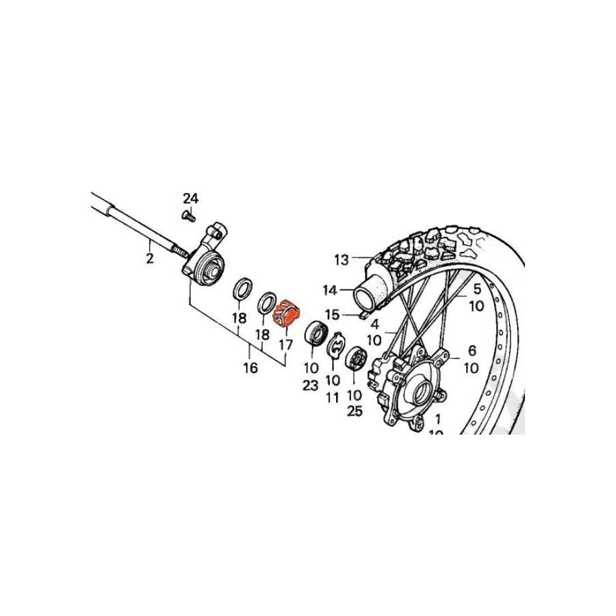 Roue avant - entraineur de compteur 44806-KF0-000