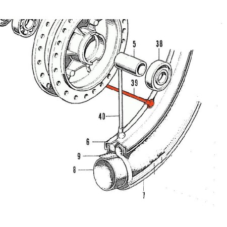 Roue Avant - Rayon Droit - 9 x158 - CB125K5 97394-521-561