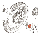 Roue arriere - joint d'etanchéite - 30x55x7 mm 91253-413-004