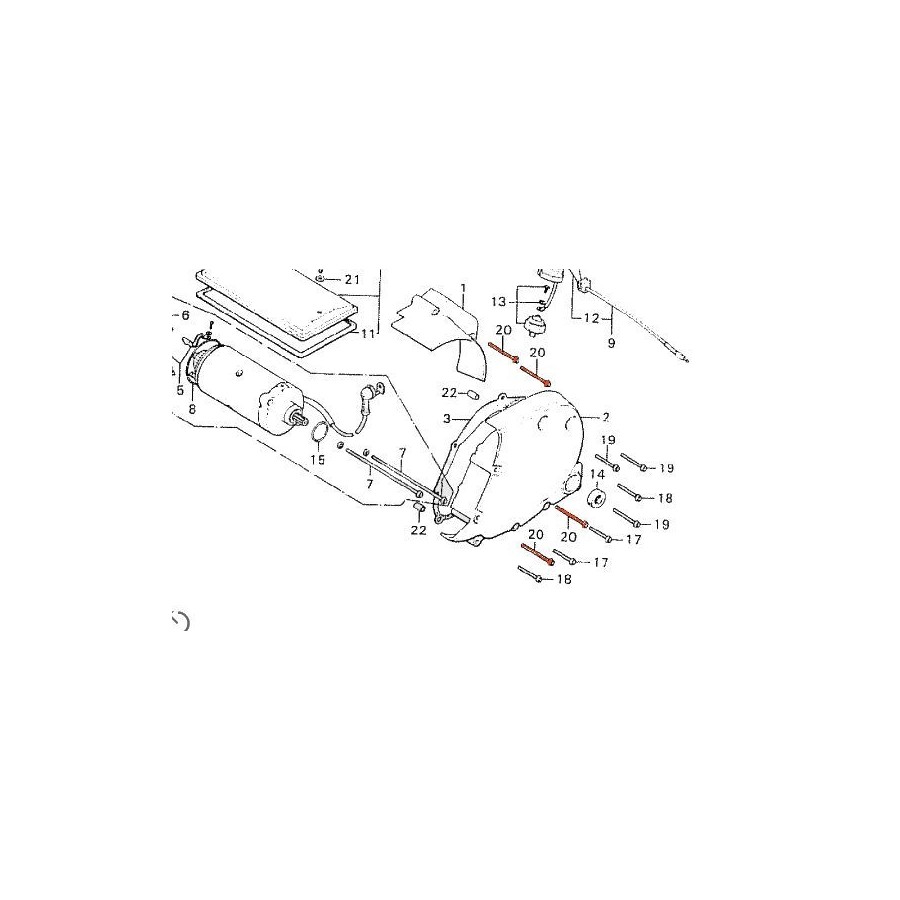 Moteur - Vis M6 x55 mm - (x1) - Cruciforme - bombée 93500-060-550