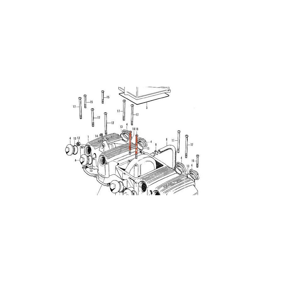 Moteur - Vis M6 x80 mm - (x1) - Cruciforme - bombée 93500-060-800