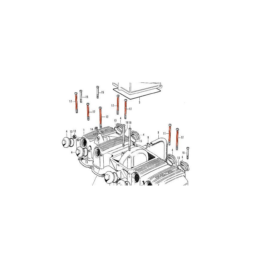 Moteur - Vis M6 x60 mm - (x1) - Cruciforme - bombée 93500-060-600