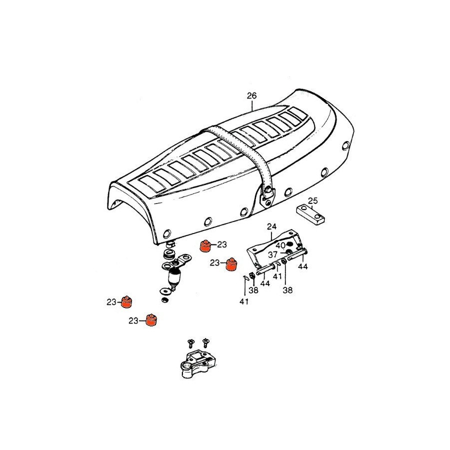 Selle - caoutchouc Rond - (x1) 77201-074-000