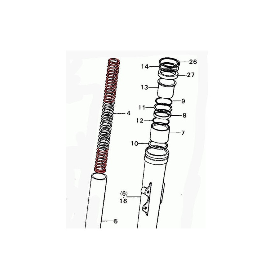 Fourche - Ressort - (x2) - CB750 K0-K2 51401-300-000