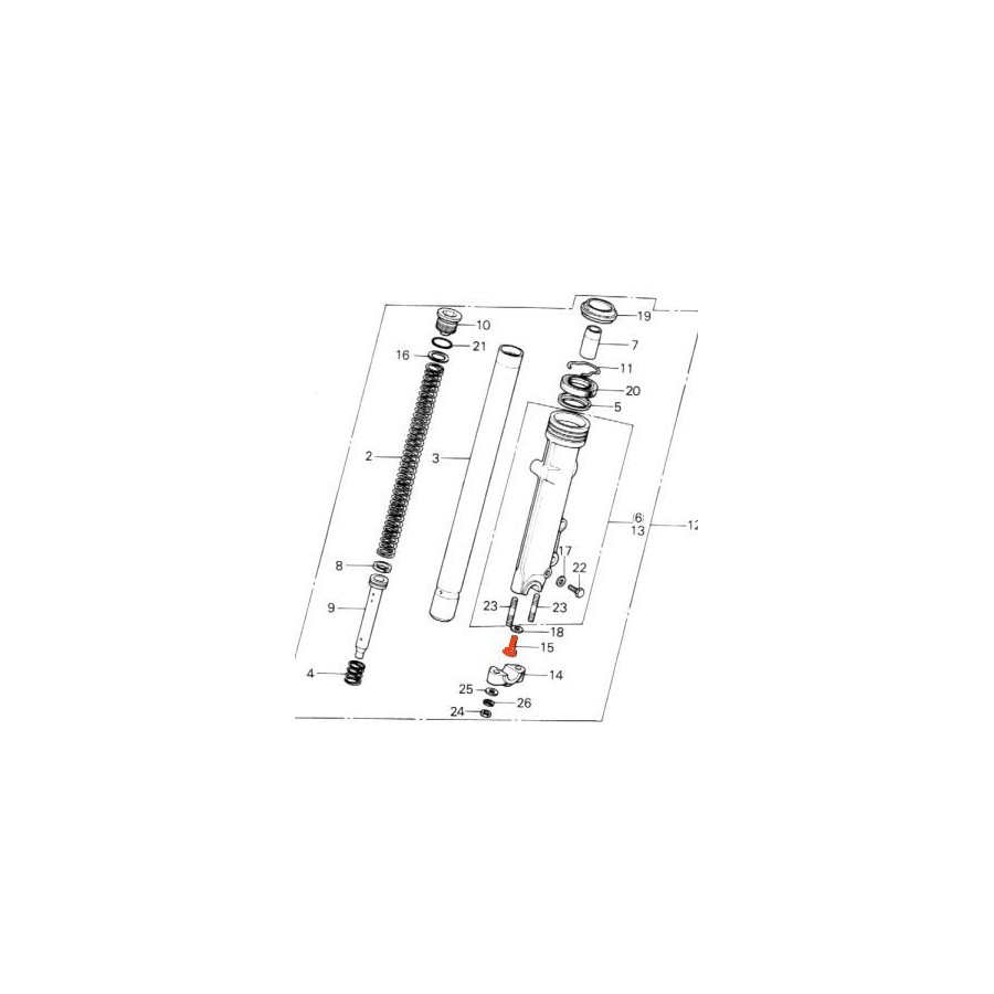 Fourche - Vis de serrage tube plongeur 90116-383-721