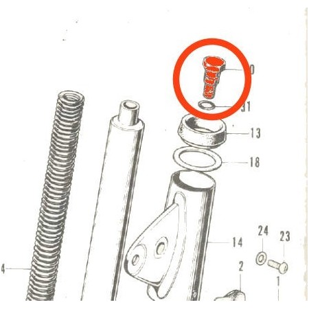 Fourche - Vis fixation platine de compteur - (x1) - CB125K 94605-10...