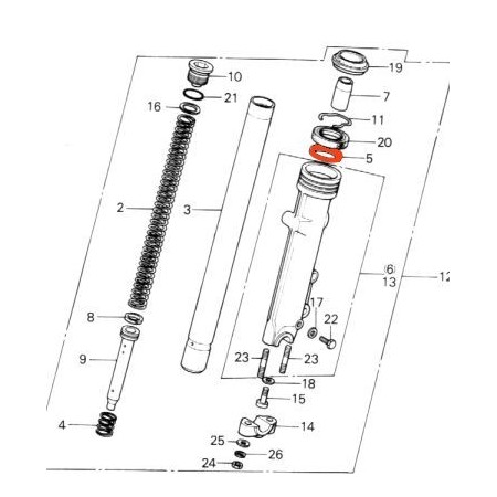 Fourche - Rondelle de joint Spy -  51412-422-000