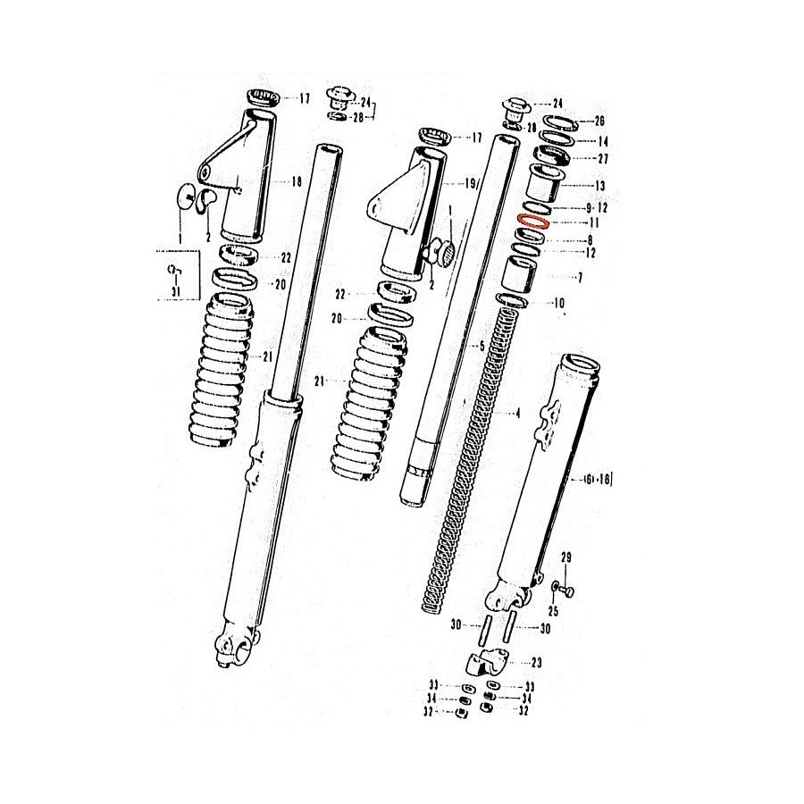 Fourche - Circlips de valve 51446-273-000