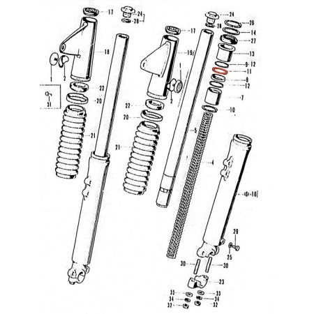 Fourche - Circlips de valve