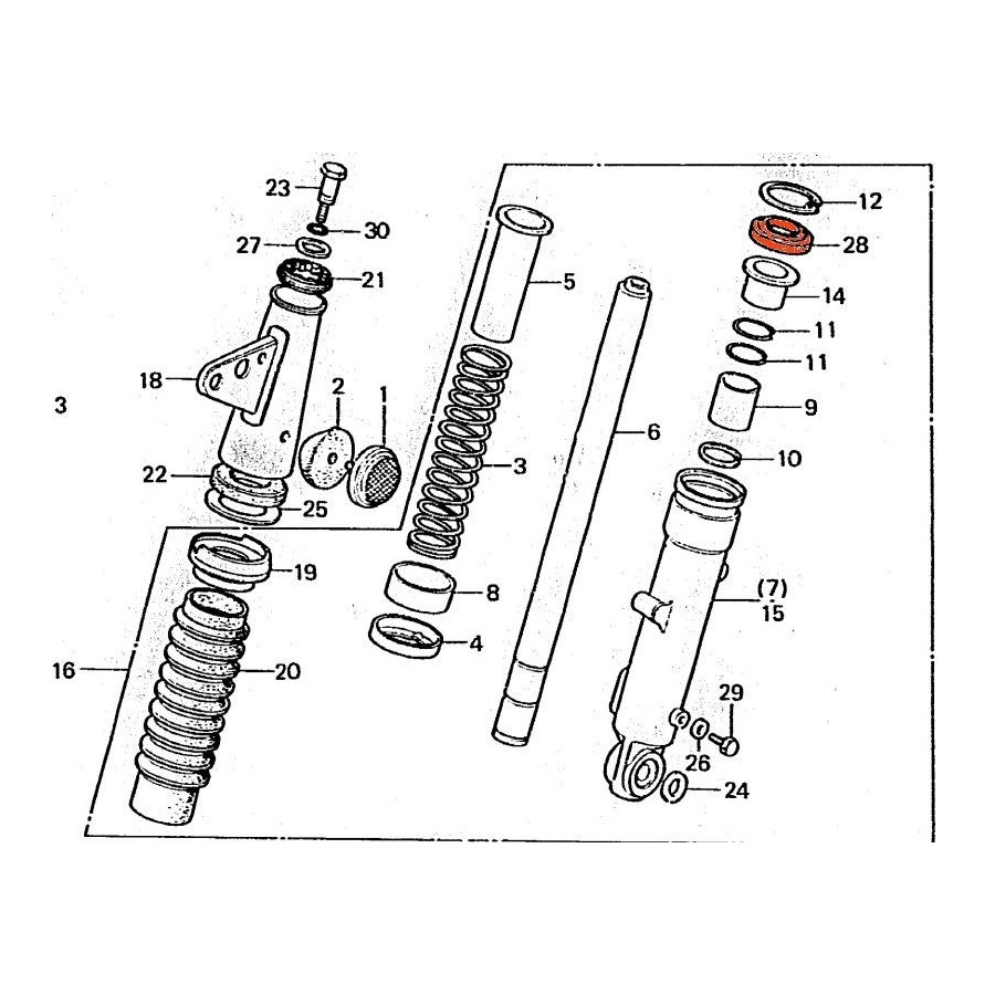 Fourche - Joint SPY - (x2) - RSDD - 27x37x7.5 90756-028-000