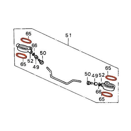 Fourche - joint torique - (x1) - ø 38.50 x2.00 - 91351-GR1-000