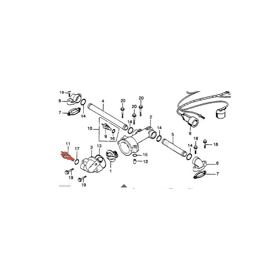 Radiateur, Sonde Temperature, M18x1.50 - 37760-MB9-000, CX500, GL10...